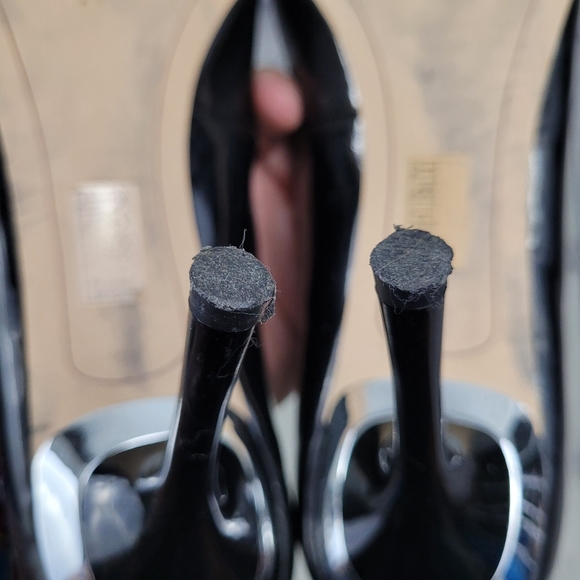 SAM EDELMAN | Camdyn almond toe faux/vegan patent pumps heels - Picture 8 of 11